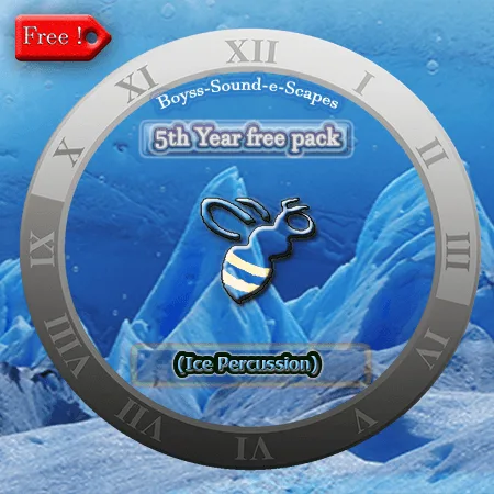 5th Year Free Pack, Ice Percussion for kontakt, sfz and loops