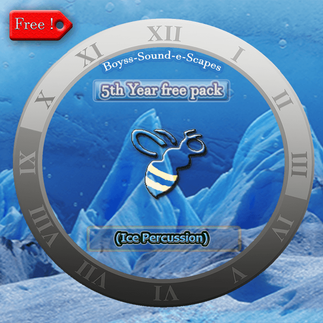 Ice Percussion 5th year free pack kontakt sfz loops