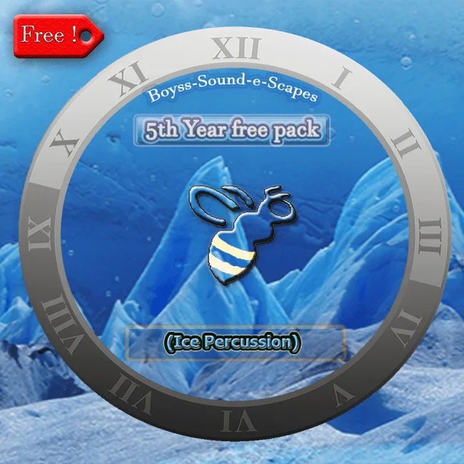 Ice Percussion 5th year free pack kontakt sfz loops