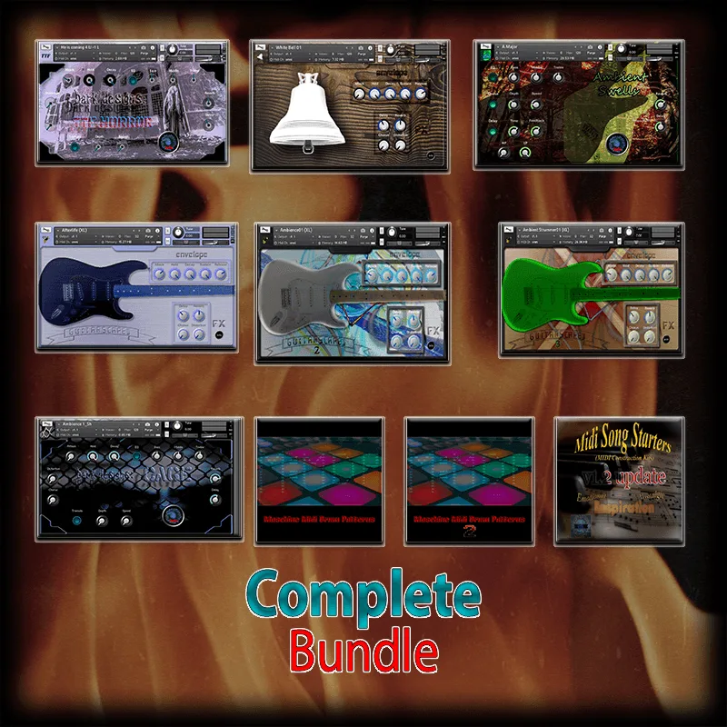 Complete Bundle, All Boyss-Sound-e-Scapes products bundle, kontakt & sfz instruments, midi chords & drums etc